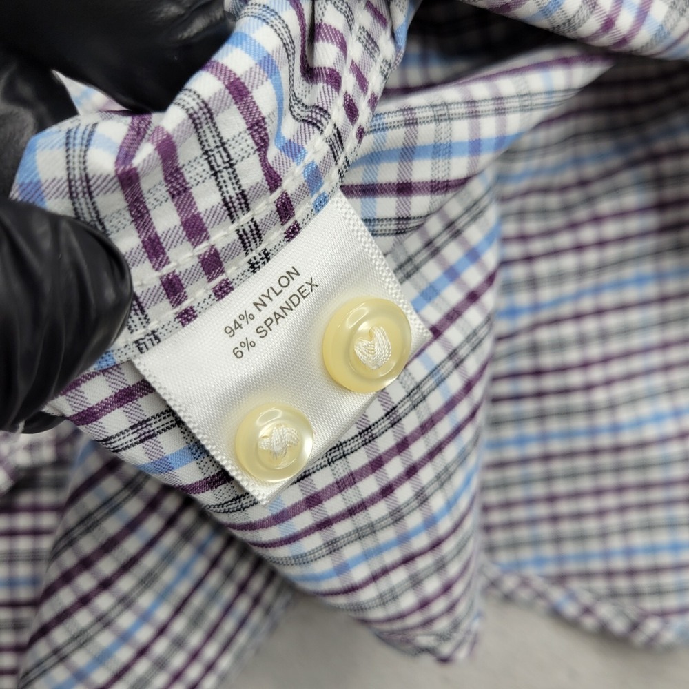 Peter Millar Shirt Men Medium Purple Performance Hybrid Summer Comfort Adult Med - Picture 5 of 8
